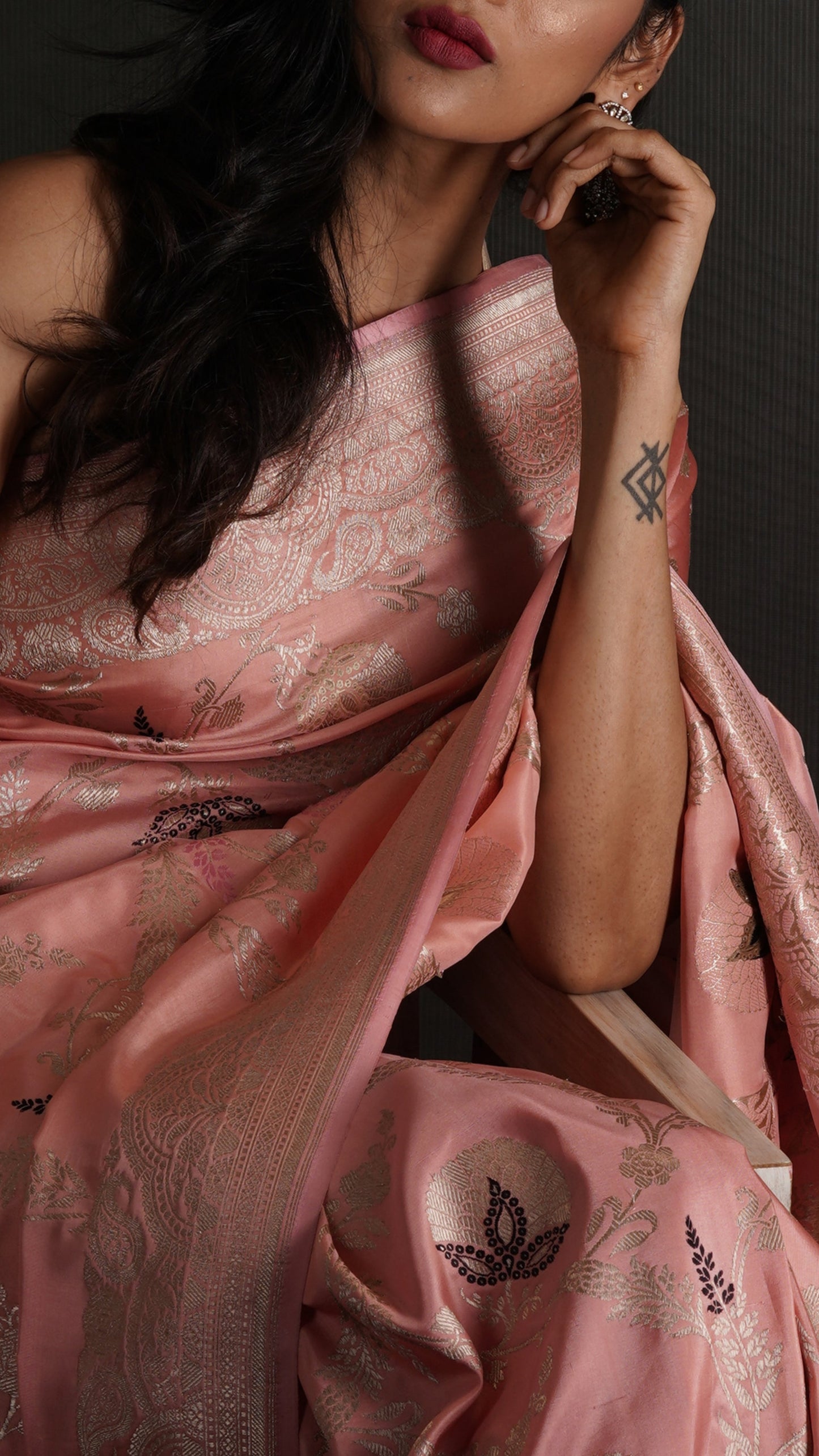ZAYANA – Blush Brocade | Banarasi Silk Saree