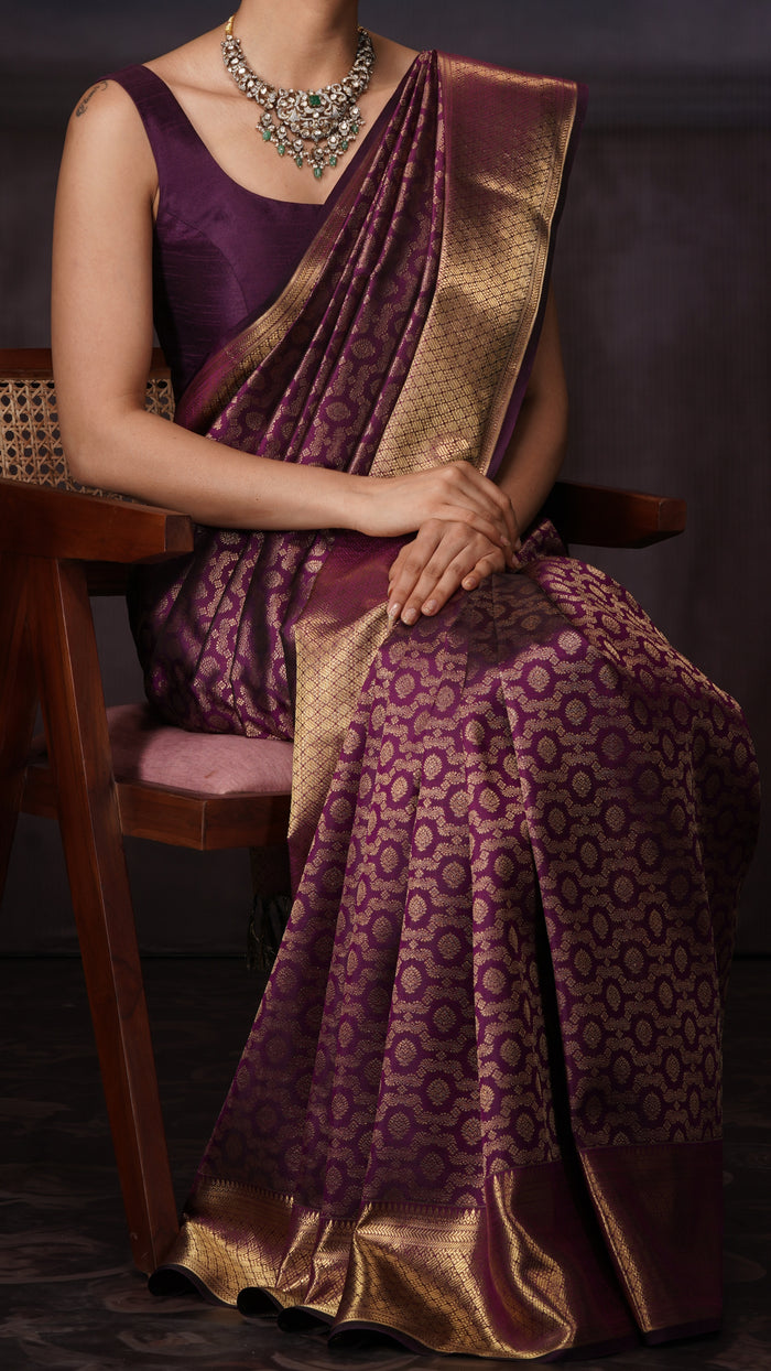 ZAYANA – Royal Amethyst | Kanjivaram Silk Saree