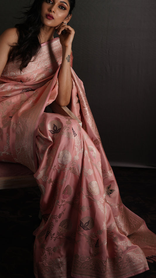 ZAYANA – Blush Brocade | Banarasi Silk Saree