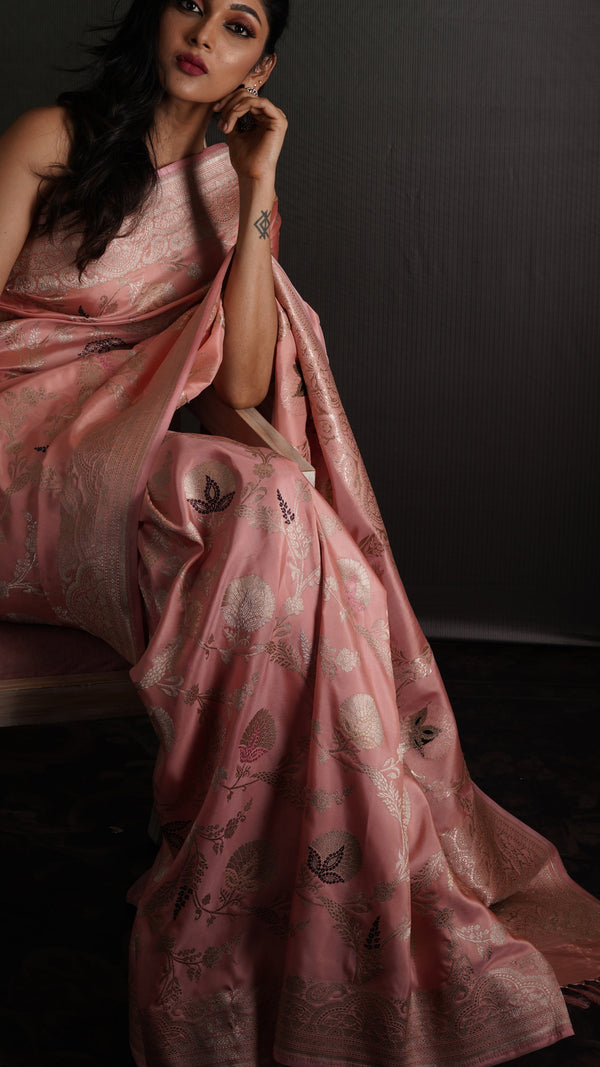 ZAYANA – Blush Brocade | Banarasi Silk Saree