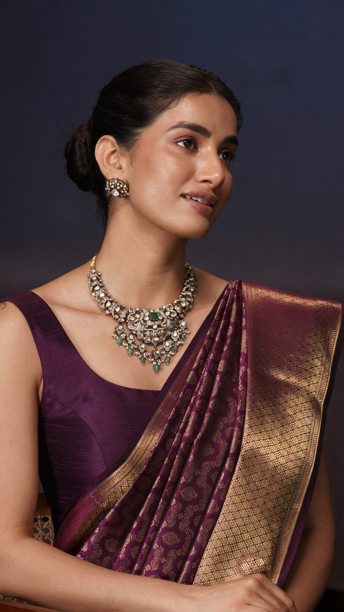 ZAYANA – Royal Amethyst | Kanjivaram Silk Saree