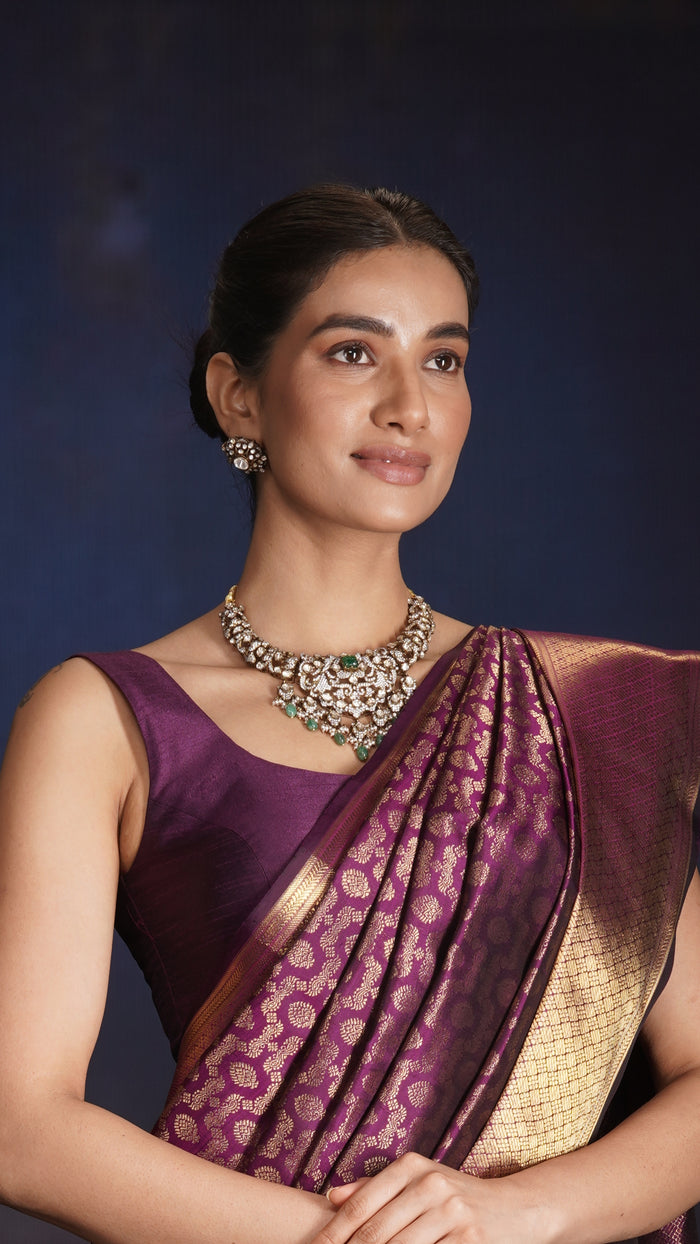 ZAYANA – Royal Amethyst | Kanjivaram Silk Saree