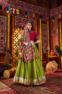 Zayana – Fluorescent Green Stylish Designer Navratri Special Lehenga Choli