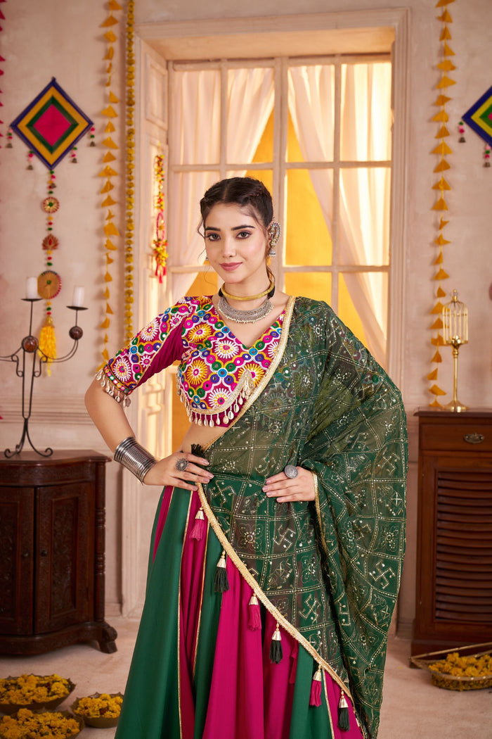 Zayana – Multi-Color Viscose Cotton Traditional Designer Navratri Lehenga Choli
