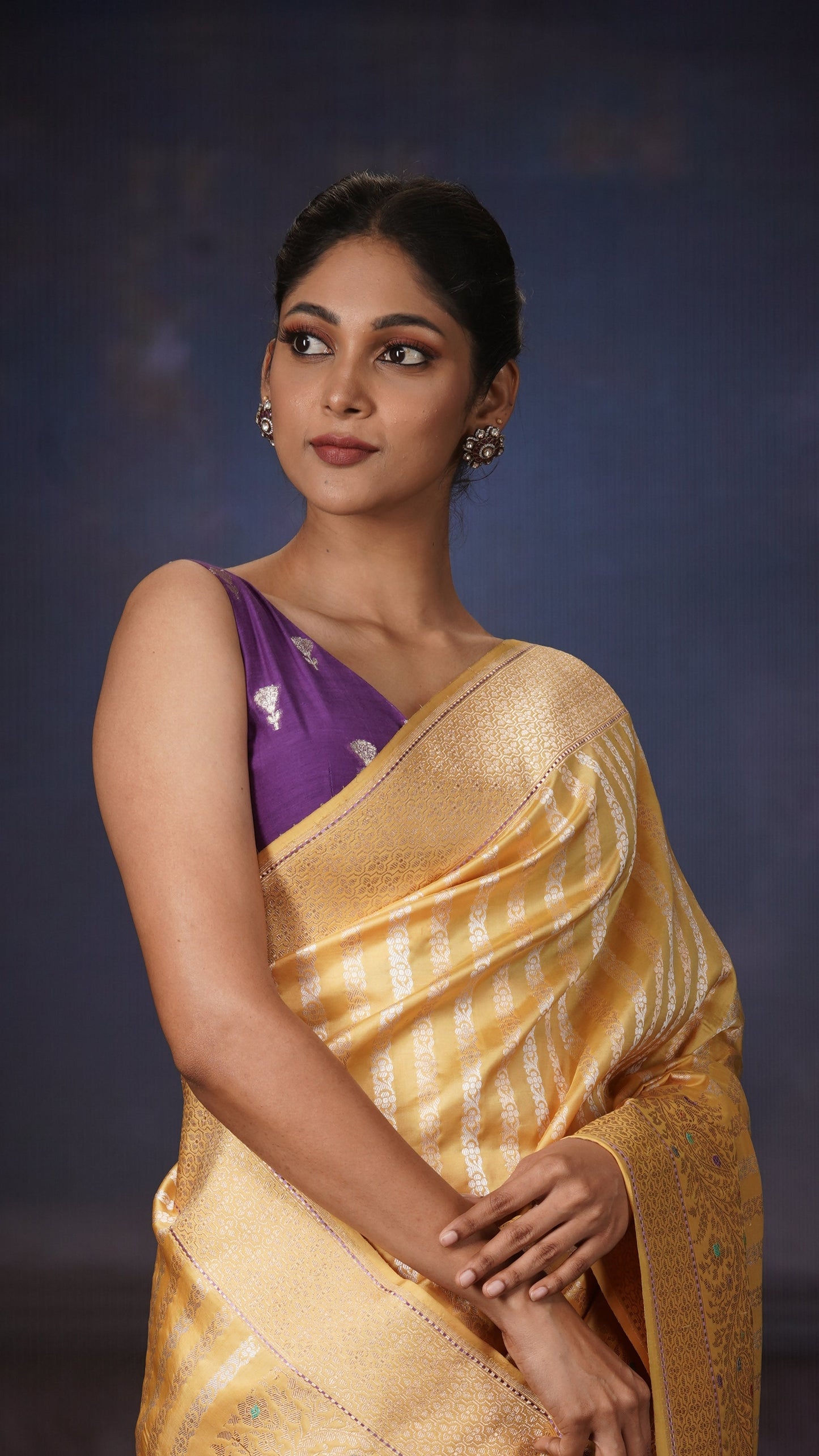 ZAYANA – Marigold Memoir | Banarasi Silk Saree