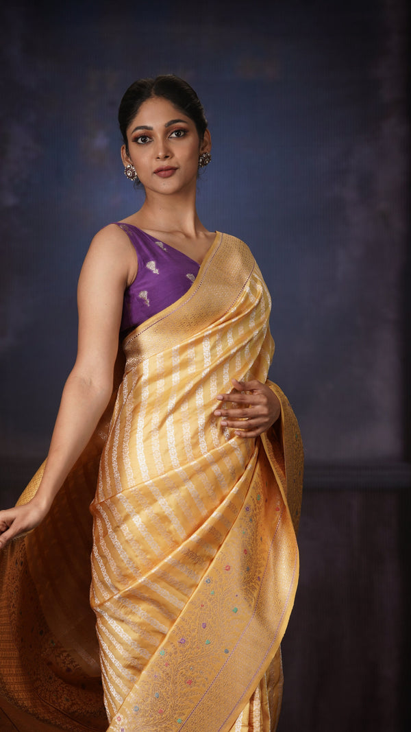 ZAYANA – Marigold Memoir | Banarasi Silk Saree