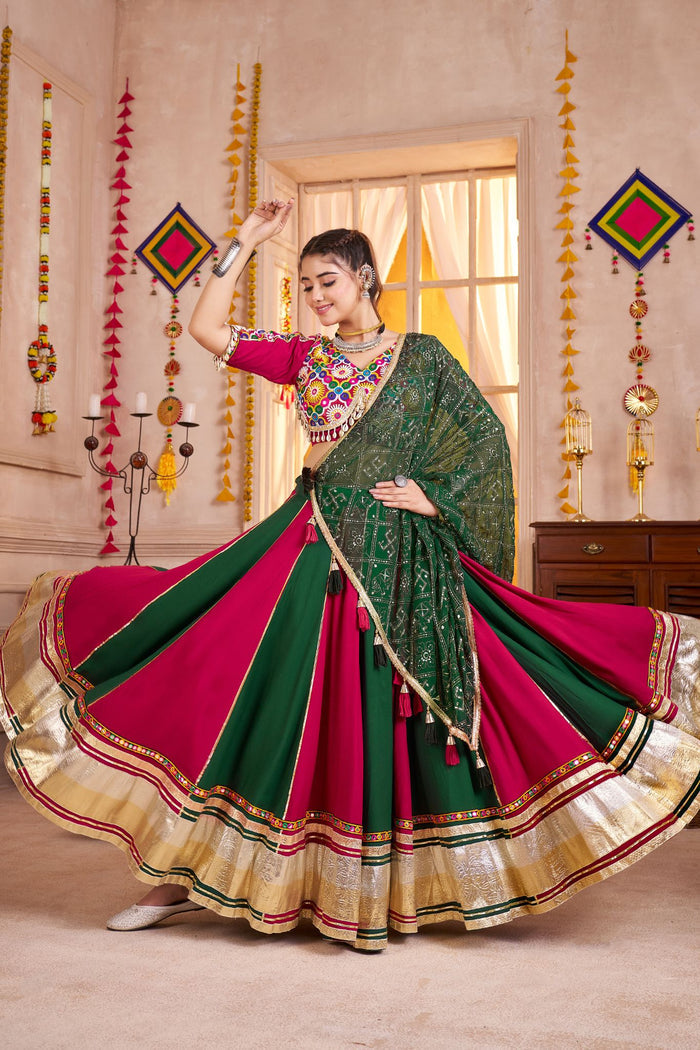 Zayana – Multi-Color Viscose Cotton Traditional Designer Navratri Lehenga Choli