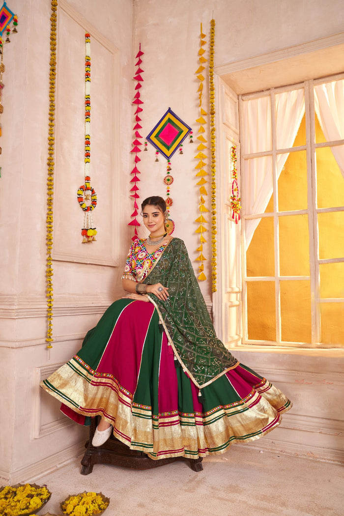 Zayana – Multi-Color Viscose Cotton Traditional Designer Navratri Lehenga Choli