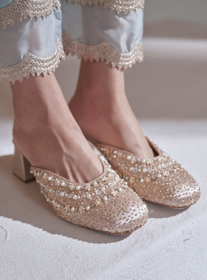 Samara Rose Gold Vegan Mule – By ZAYANA