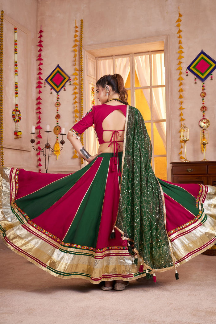 Zayana – Multi-Color Viscose Cotton Traditional Designer Navratri Lehenga Choli