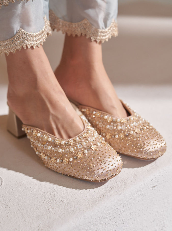 Samara Rose Gold Vegan Mule – By ZAYANA