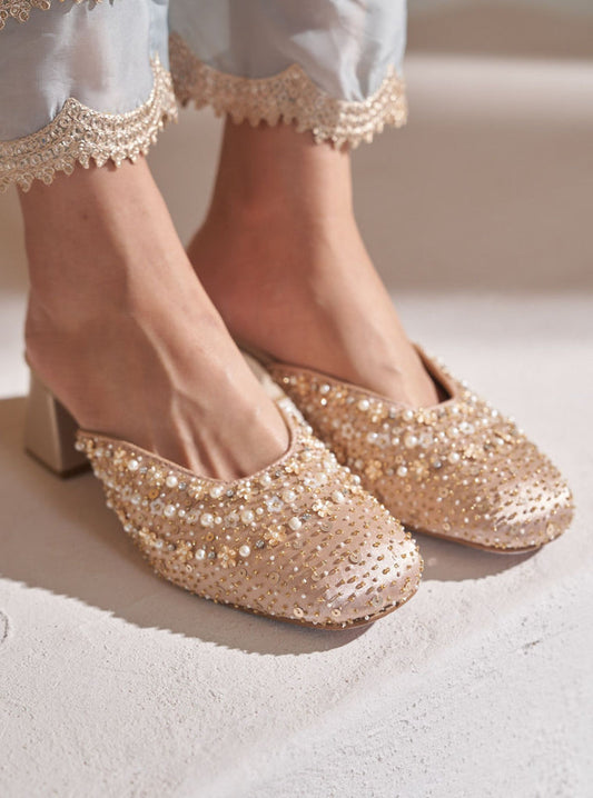 Samara Rose Gold Vegan Mule – By ZAYANA