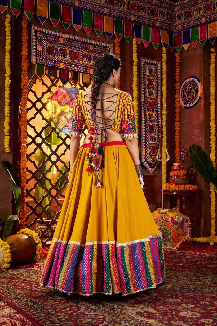 Zayana – Multi-Color Elegant Designer Navratri Viscose Cotton Lehenga Choli