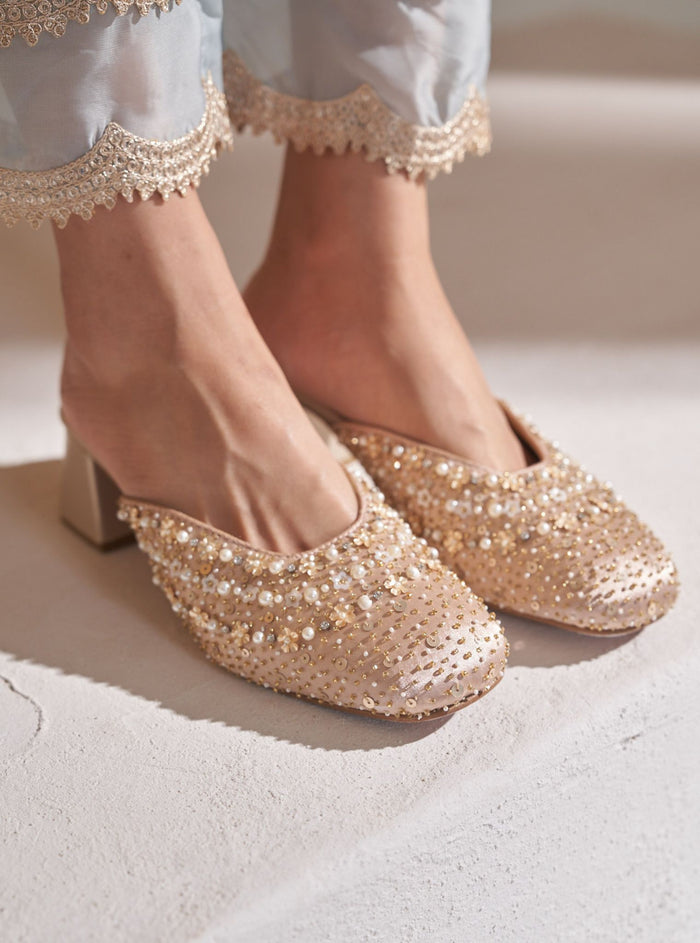 Samara Rose Gold Vegan Mule – By ZAYANA