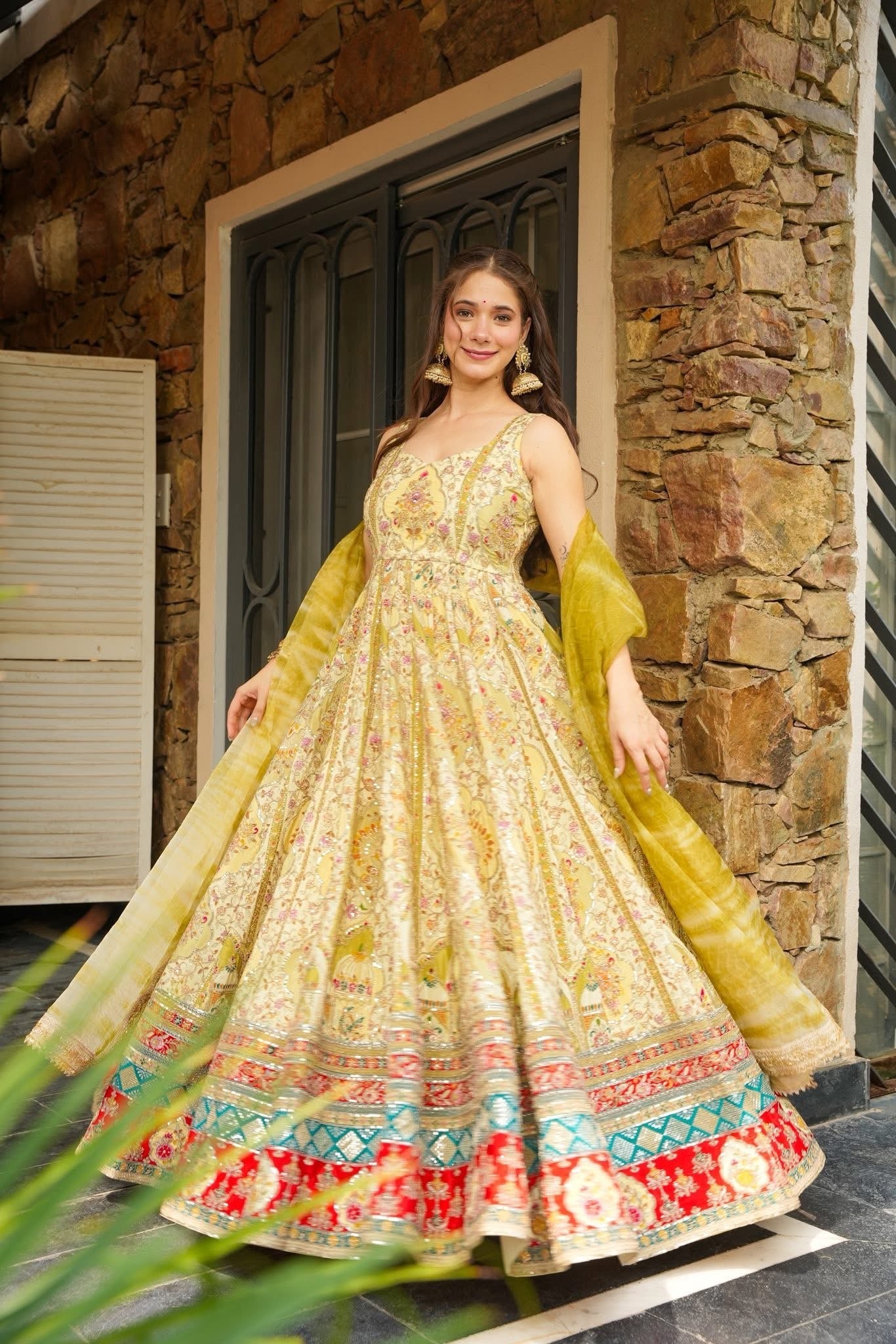 Devangana Heavy Maxi Set – Divine Elegance in Every Drape