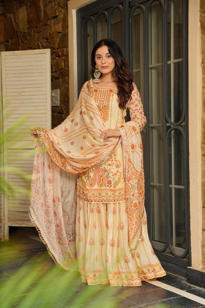 Kavira Chinon Sharara Set – Elegance in Every Fold