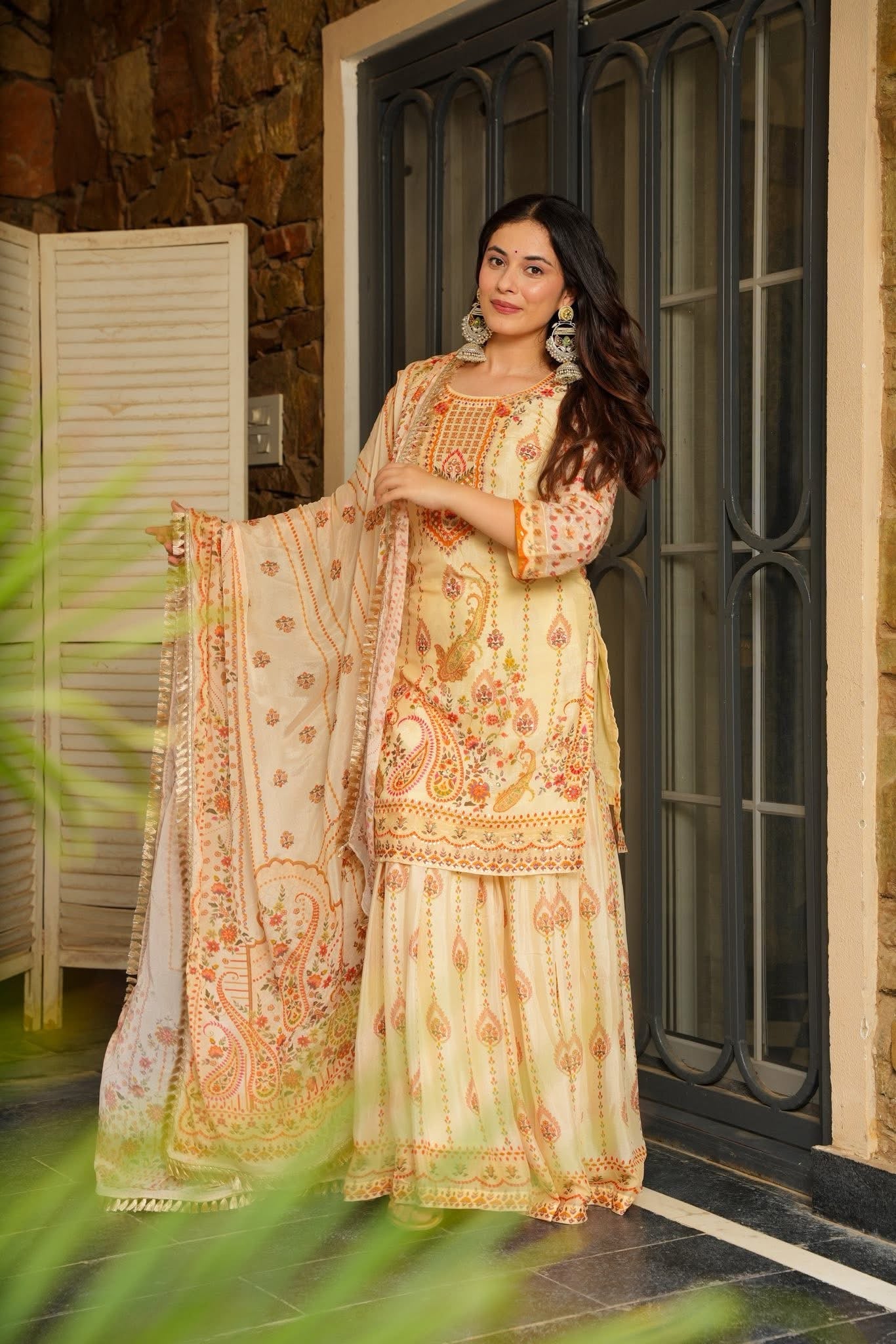 Kavira Chinon Sharara Set – Elegance in Every Fold