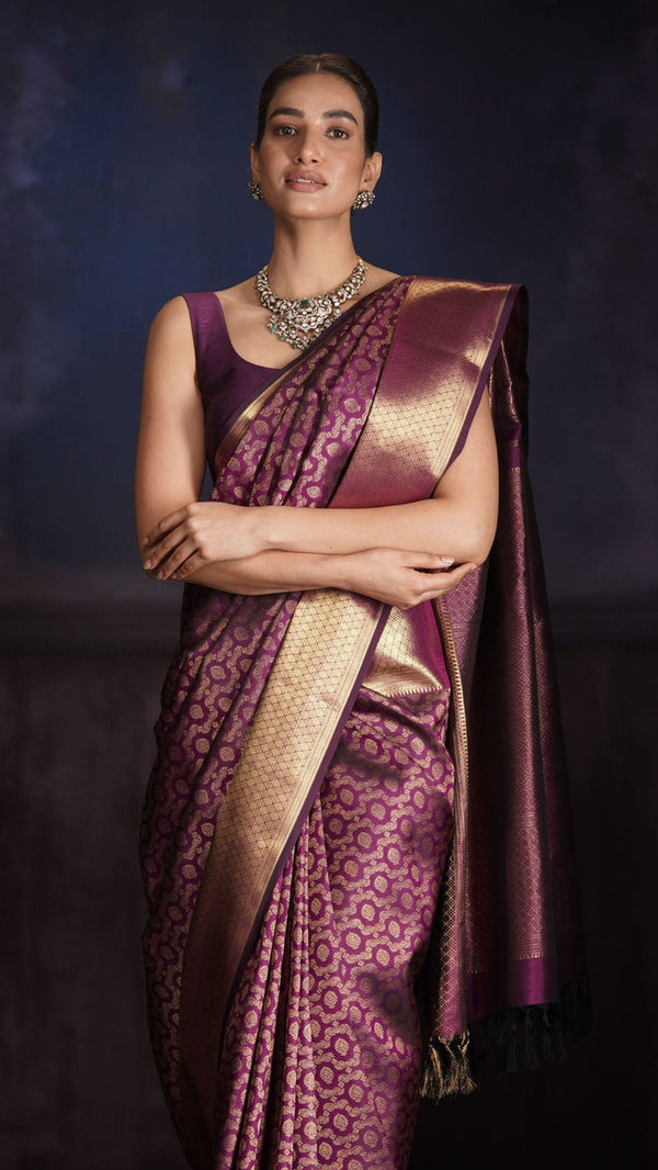 ZAYANA – Royal Amethyst | Kanjivaram Silk Saree