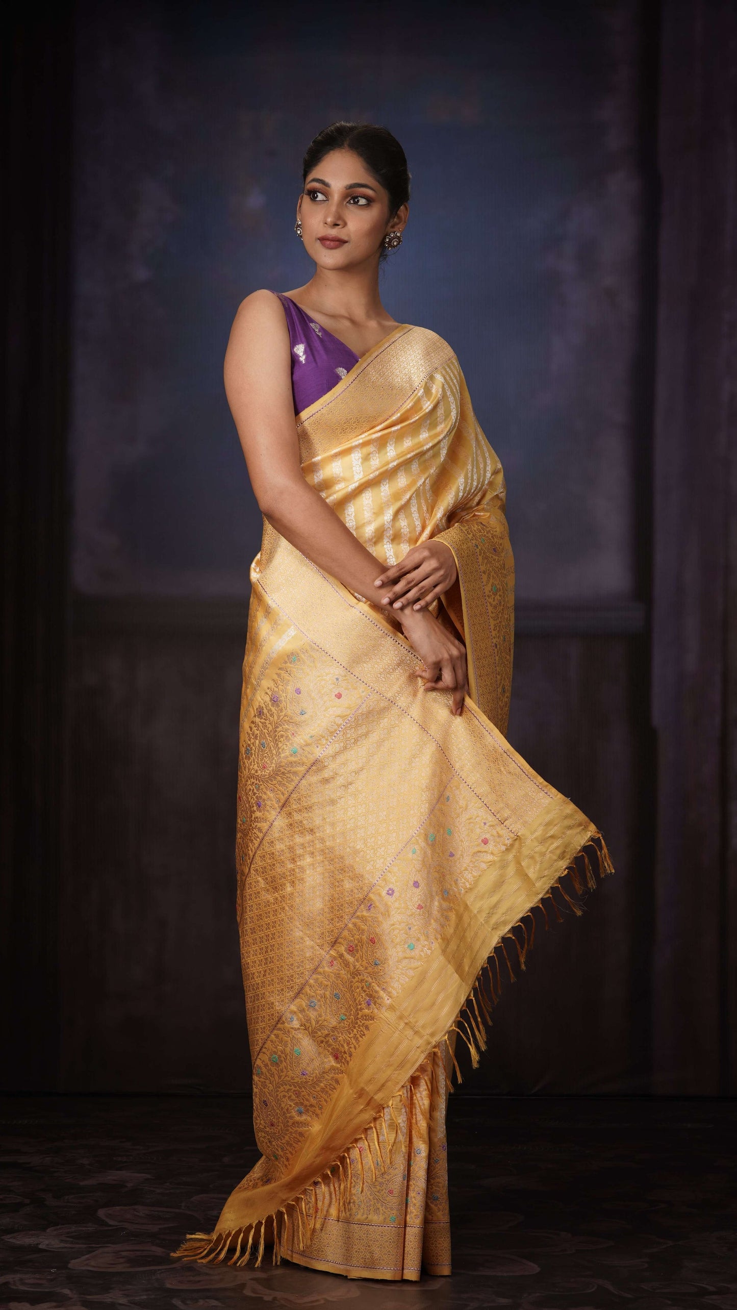 ZAYANA – Marigold Memoir | Banarasi Silk Saree