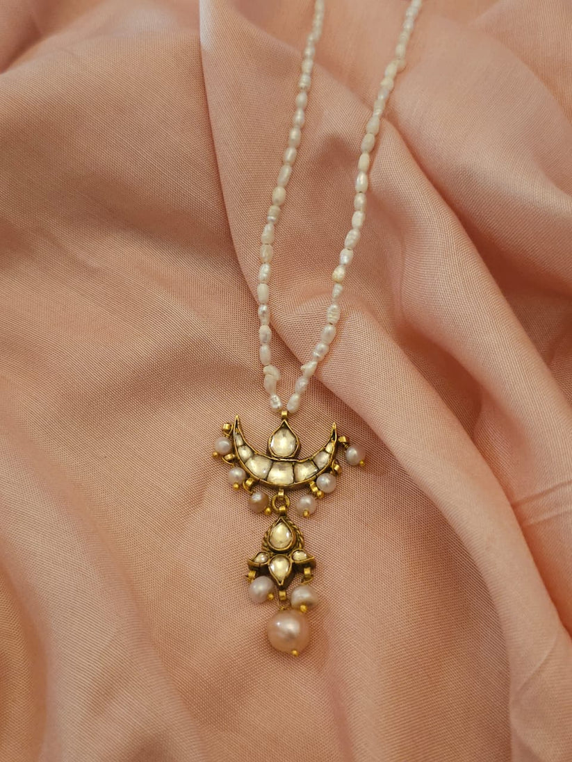 Golden Luna Crescent Pendant – By ZAYANA