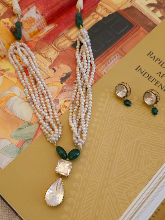 Pearl Moissanite Royal Set – By ZAYANA