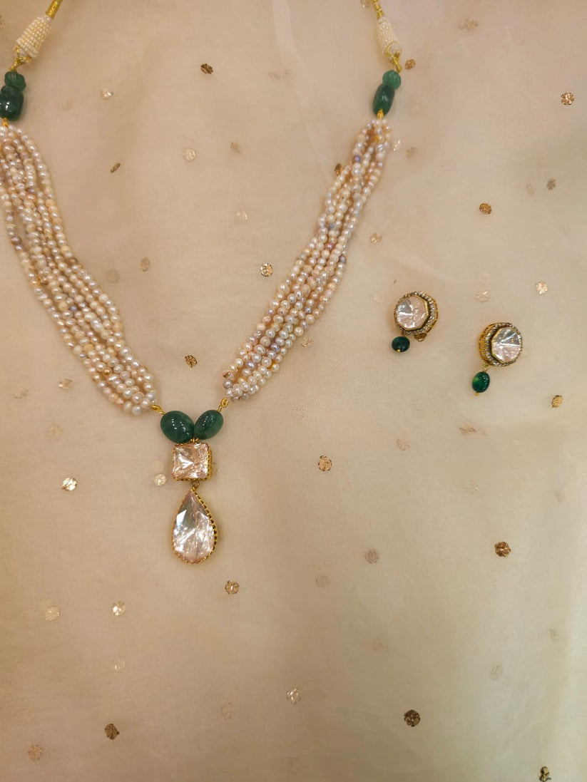 Pearl Moissanite Royal Set – By ZAYANA