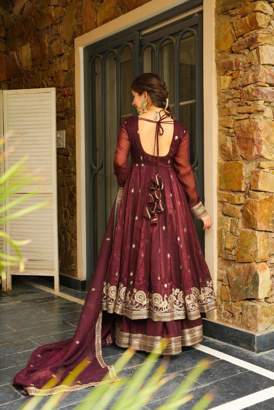 Royal Plum Suit Set – Deep Elegance, Richly Woven