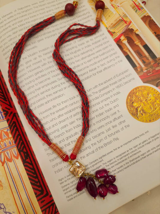Syrah Spinel Sterling Statement Necklace – By ZAYANA
