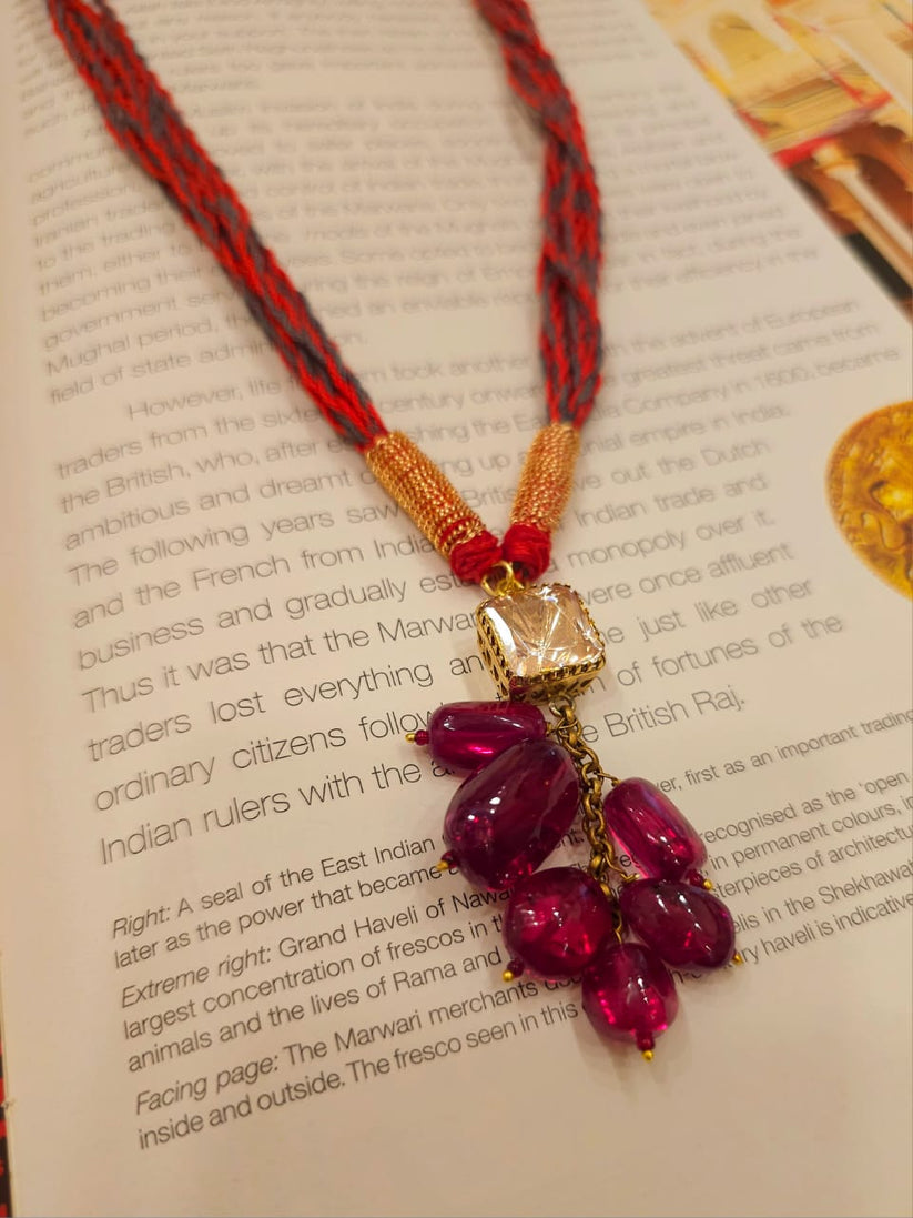 Syrah Spinel Sterling Statement Necklace – By ZAYANA
